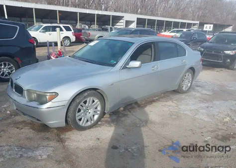 2002 BMW 745Li z USA, uszkodzony, nr VIN WBAGN63452DR05568